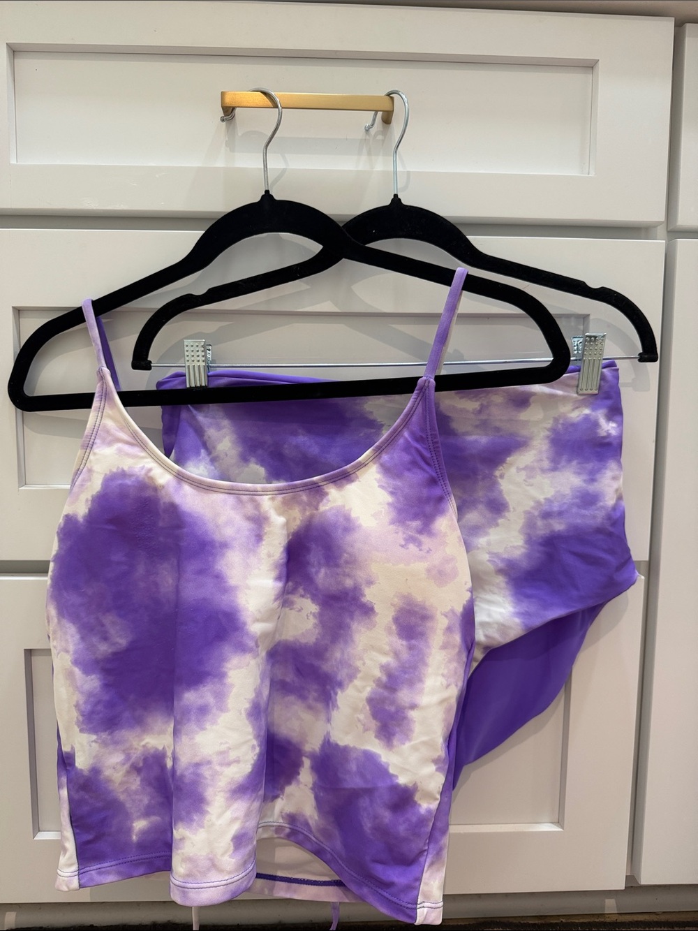 Coral Reef Tie-Dye Spaghetti Strap Tankini